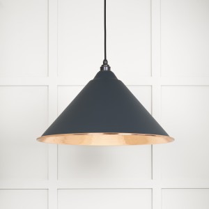 From The Anvil - Hammered Copper Hockley Pendant in Soot 49503SO