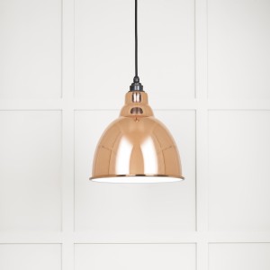 From The Anvil - White Gloss Brindley Pendant in Copper 49507