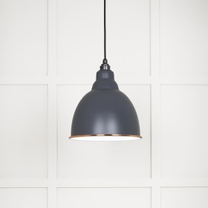 From The Anvil - White Gloss Brindley Pendant in Slate 49507SL