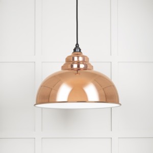 From The Anvil - White Gloss Harborne Pendant in Copper 49508