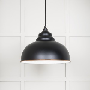 From The Anvil - White Gloss Harborne Pendant in Elan Black 49508EB