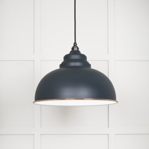 From The Anvil - White Gloss Harborne Pendant in Soot 49508SO