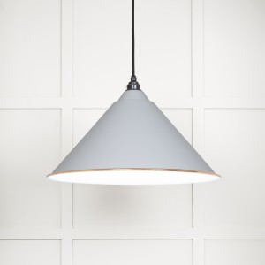 From The Anvil - White Gloss Hockley Pendant in Birch 49510BI