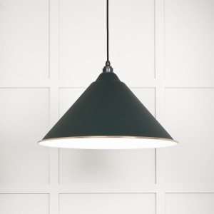 From The Anvil - White Gloss Hockley Pendant in Dingle 49510DI