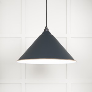 From The Anvil - White Gloss Hockley Pendant in Soot 49510SO