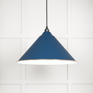From The Anvil - White Gloss Hockley Pendant in Upstream 49510U