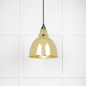From The Anvil - Hammered Brass Brindley Pendant 49517