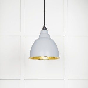 From The Anvil - Hammered Brass Brindley Pendant in Birch 49517BI