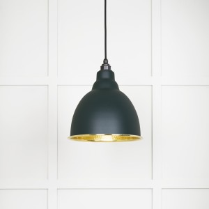 From The Anvil - Hammered Brass Brindley Pendant in Dingle 49517DI