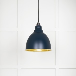 From The Anvil - Hammered Brass Brindley Pendant in Dusk 49517DU