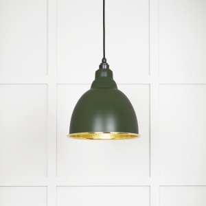 From The Anvil - Hammered Brass Brindley Pendant in Heath 49517H