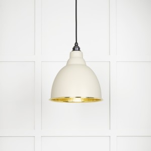 From The Anvil - Hammered Brass Brindley Pendant in Teasel 49517TE