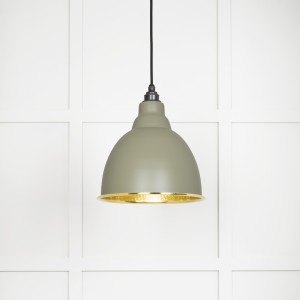 From The Anvil - Hammered Brass Brindley Pendant in Tump 49517TU