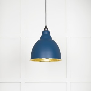 From The Anvil - Hammered Brass Brindley Pendant in Upstream 49517U