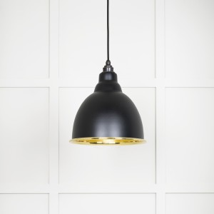 From The Anvil - Smooth Brass Brindley Pendant in Elan Black 49518EB