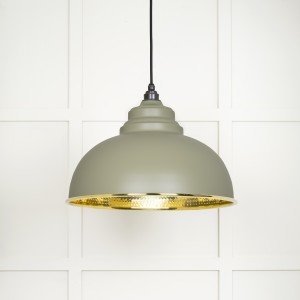 From The Anvil - Hammered Brass Harborne Pendant in Tump 49521TU