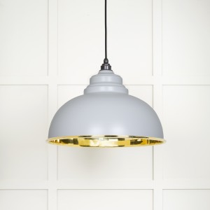 From The Anvil - Smooth Brass Harborne Pendant in Birch 49522BI