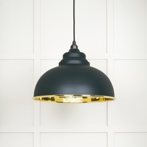 From The Anvil - Smooth Brass Harborne Pendant in Teasel 49522TE
