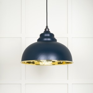 From The Anvil - Smooth Brass Harborne Pendant in Soot 49522SO