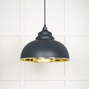 From The Anvil - Smooth Brass Harborne Pendant in Dusk 49522DU