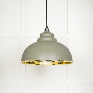 From The Anvil - Smooth Brass Harborne Pendant in Bluff 49522BL