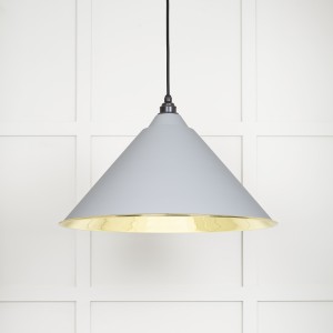 From The Anvil - Smooth Brass Hockley Pendant in Birch 49524BI