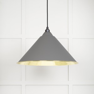 From The Anvil - Smooth Brass Hockley Pendant in Bluff 49524BL