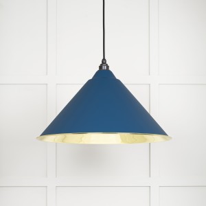 From The Anvil - Smooth Brass Hockley Pendant in Upstream 49524U
