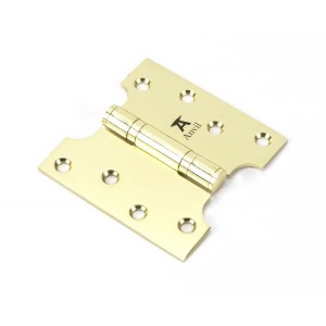 From The Anvil - Polished Brass 4 x 2 x 4" Parliament Hinges (Pair) 49554