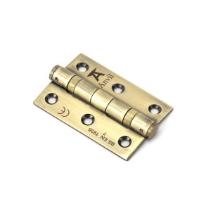 From The Anvil - Aged Brass 3" Ball Bearing Butt Hinge (Pair) 49569