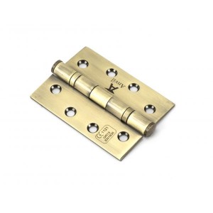 From The Anvil - Aged Brass 4" Ball Bearing Butt Hinge (Pair) 49570 