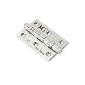 From The Anvil - Polished Stainless Steel 3" Ball Bearing Butt Hinge (Pair) 49571 