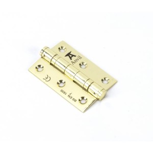 From The Anvil - Polished Brass 3" Ball Bearing Butt Hinge (Pair) 49572