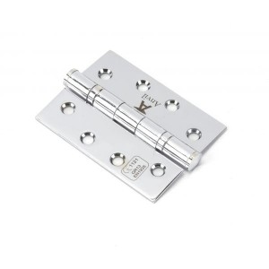 From The Anvil - Polished Chrome 4" Ball Bearing Butt hinge (Pair) 49576 