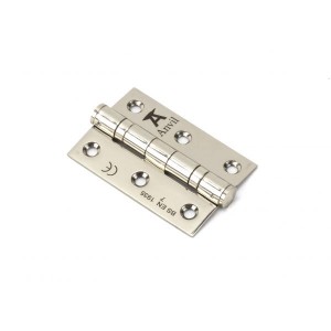 From The Anvil - Polished Nickel 3" Ball Bearing Butt Hinges (Pair) 49581 