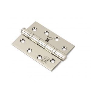 From The Anvil - Polished Nickel 4" Ball Bearing Butt Hinges (Pair) 49582 