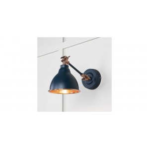 From The Anvil - Hammered Copper Brindley Wall Light in Dusk 49717SDU