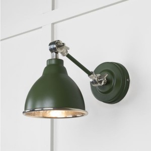 From The Anvil - Hammered Nickel Brindley Wall Light in Heath 49718SH