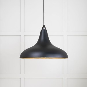 From The Anvil - Smooth Brass Frankley Pendant in Elan Black 49722SEB