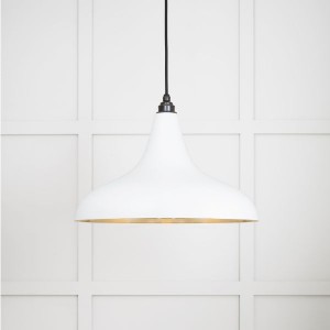 From The Anvil - Smooth Brass Frankley Pendant in Flock 49722SF