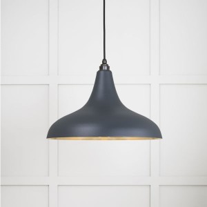 From The Anvil - Smooth Brass Frankley Pendant in Soot 49722SSO