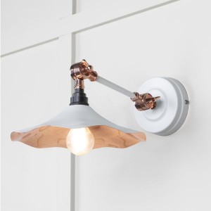 From The Anvil - Smooth Copper Flora Wall Light in Flock 49723SF