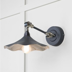 From The Anvil - Smooth Nickel Flora Wall Light in Slate 49724SSL