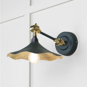 From The Anvil - Smooth Brass Flora Wall Light in Dingle 49725SDI