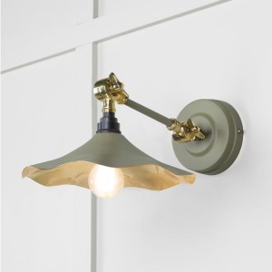From The Anvil - Smooth Brass Flora Wall Light in Tump 49725STU
