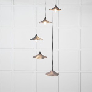 From The Anvil - Smooth Copper Flora Cluster Pendant in Slate 49726SSL