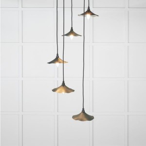 From The Anvil - Smooth Nickel Flora Cluster Pendant in Dingle 49727SDI