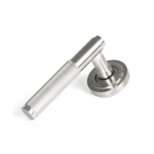 From The Anvil - Satin Marine SS (316) Brompton Lever On Rose Set (Art Deco) 49841