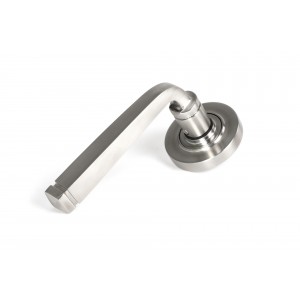 From The Anvil - Satin Marine SS (316) Avon Round Lever On Rose Set (Plain) 49848