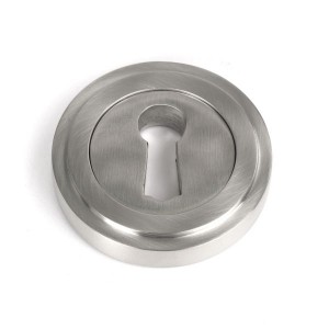 From The Anvil - Satin Marine SS (316) Round Escutcheon (Art Deco) 49865